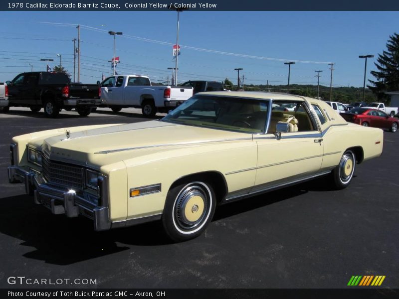 Colonial Yellow / Colonial Yellow 1978 Cadillac Eldorado Biarritz Coupe
