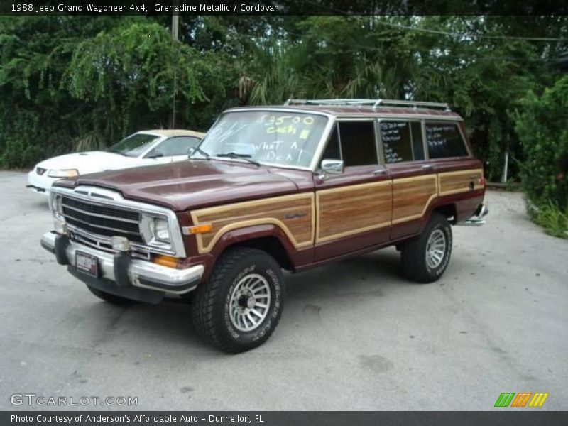 Grenadine Metallic / Cordovan 1988 Jeep Grand Wagoneer 4x4