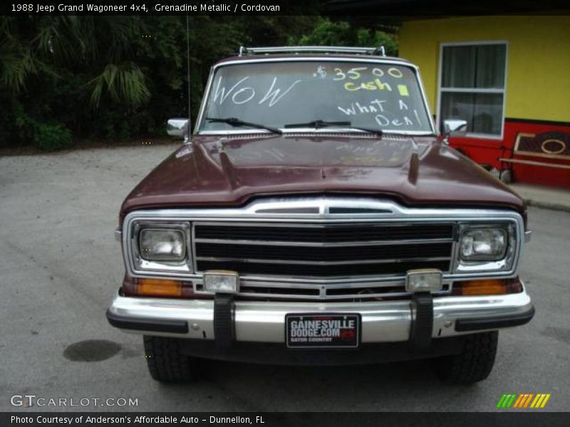 Grenadine Metallic / Cordovan 1988 Jeep Grand Wagoneer 4x4