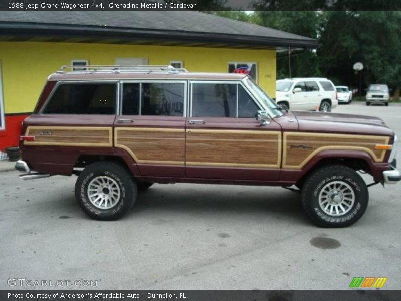 Grenadine Metallic / Cordovan 1988 Jeep Grand Wagoneer 4x4