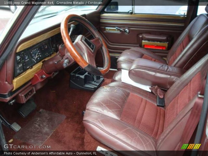Grenadine Metallic / Cordovan 1988 Jeep Grand Wagoneer 4x4