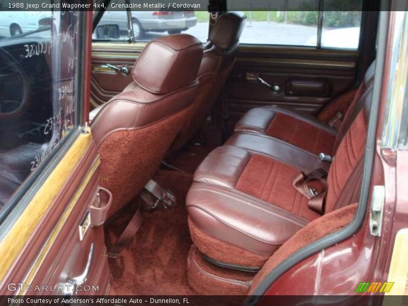 Grenadine Metallic / Cordovan 1988 Jeep Grand Wagoneer 4x4