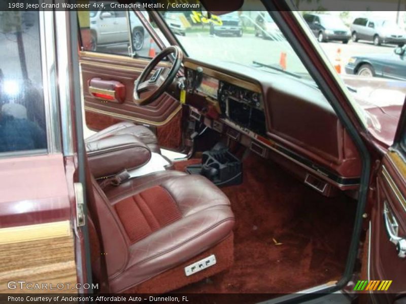 Grenadine Metallic / Cordovan 1988 Jeep Grand Wagoneer 4x4