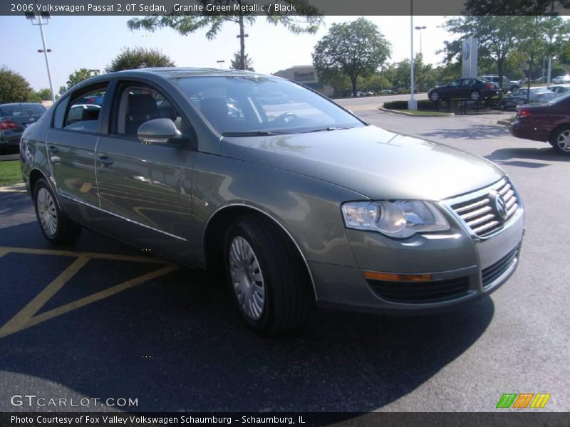 Granite Green Metallic / Black 2006 Volkswagen Passat 2.0T Sedan