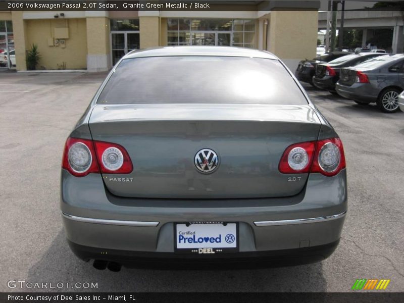 Granite Green Metallic / Black 2006 Volkswagen Passat 2.0T Sedan