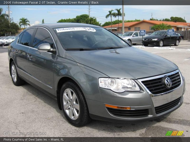 Granite Green Metallic / Black 2006 Volkswagen Passat 2.0T Sedan