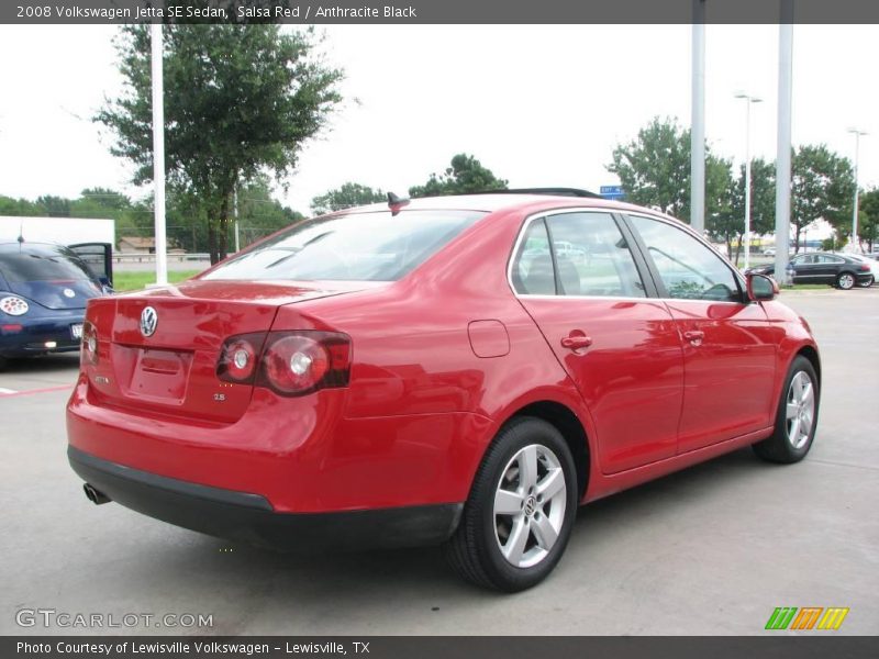 Salsa Red / Anthracite Black 2008 Volkswagen Jetta SE Sedan