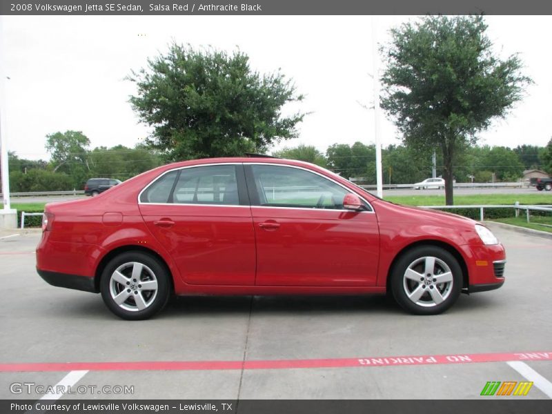 Salsa Red / Anthracite Black 2008 Volkswagen Jetta SE Sedan