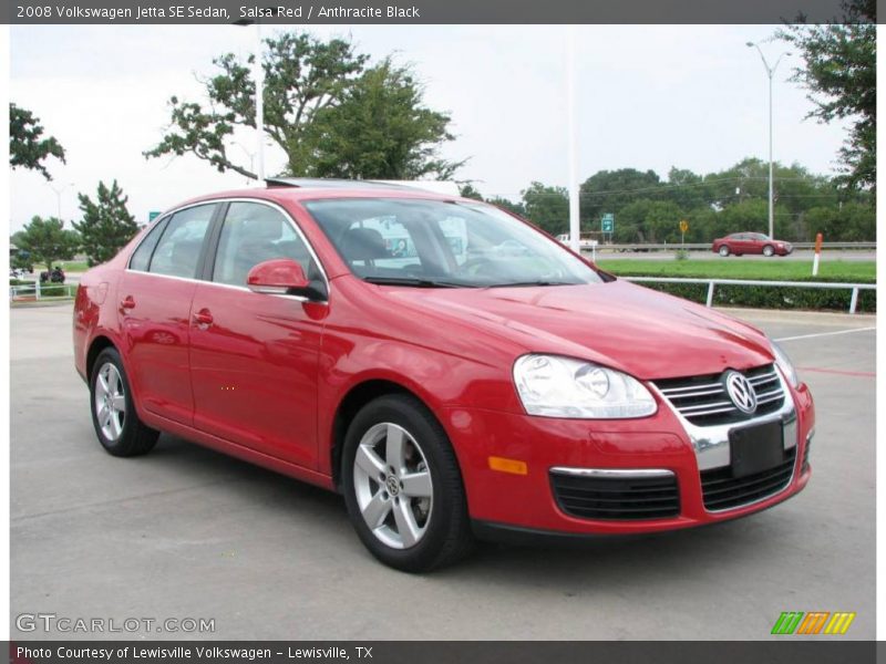 Salsa Red / Anthracite Black 2008 Volkswagen Jetta SE Sedan