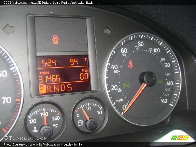 Salsa Red / Anthracite Black 2008 Volkswagen Jetta SE Sedan