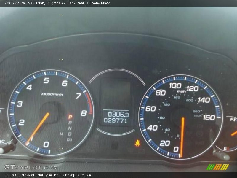 Nighthawk Black Pearl / Ebony Black 2006 Acura TSX Sedan