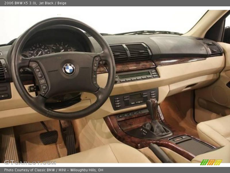 Jet Black / Beige 2006 BMW X5 3.0i