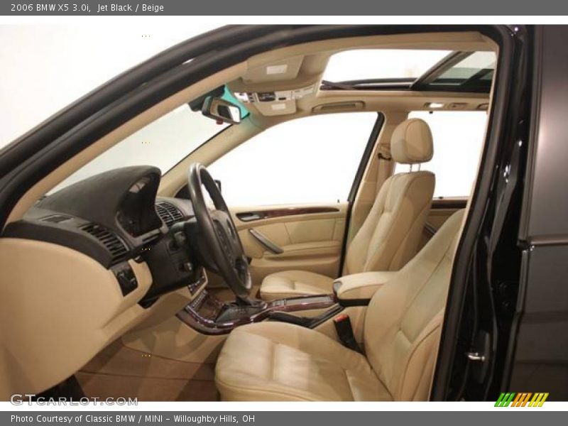 Jet Black / Beige 2006 BMW X5 3.0i
