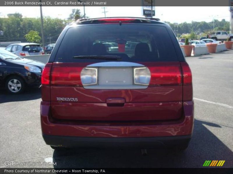 Cardinal Red Metallic / Neutral 2006 Buick Rendezvous CX