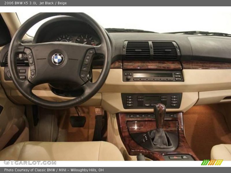 Jet Black / Beige 2006 BMW X5 3.0i