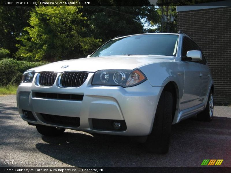 Titanium Silver Metallic / Black 2006 BMW X3 3.0i