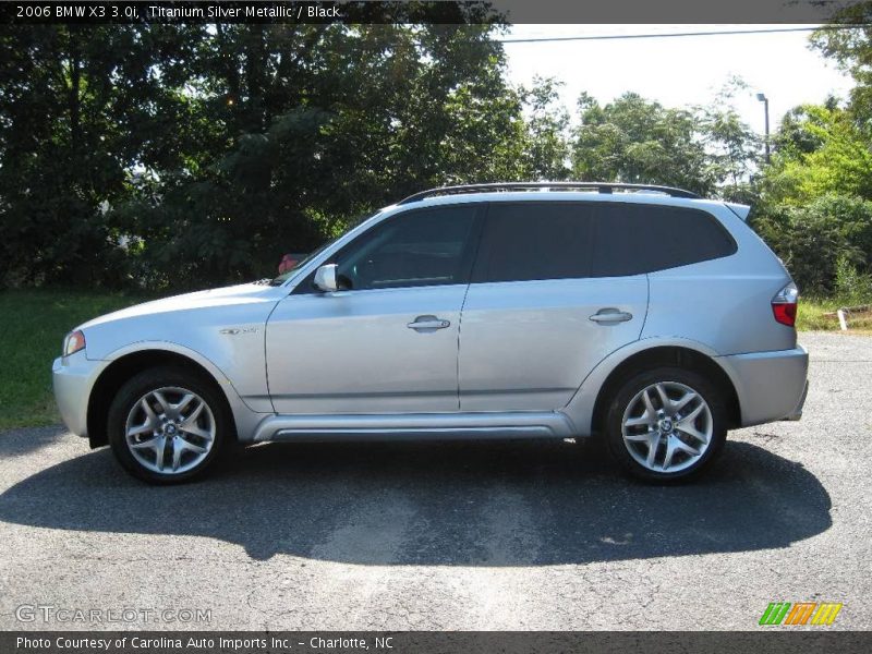 Titanium Silver Metallic / Black 2006 BMW X3 3.0i