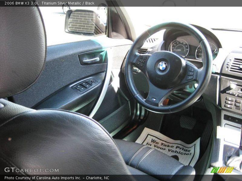 Titanium Silver Metallic / Black 2006 BMW X3 3.0i
