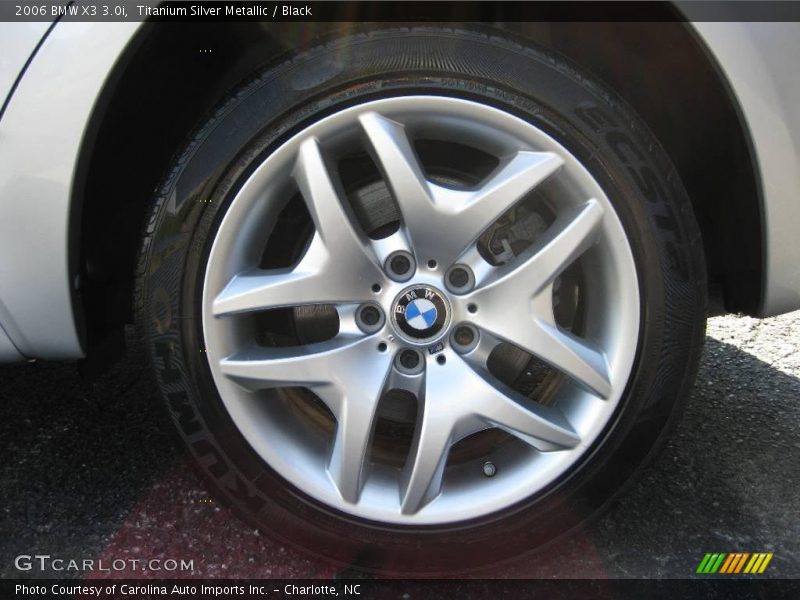 Titanium Silver Metallic / Black 2006 BMW X3 3.0i