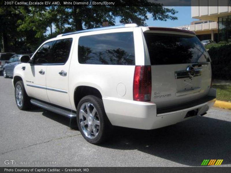 White Diamond / Ebony/Ebony 2007 Cadillac Escalade ESV AWD
