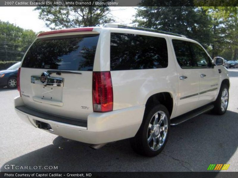White Diamond / Ebony/Ebony 2007 Cadillac Escalade ESV AWD