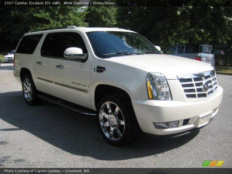 White Diamond / Ebony/Ebony 2007 Cadillac Escalade ESV AWD