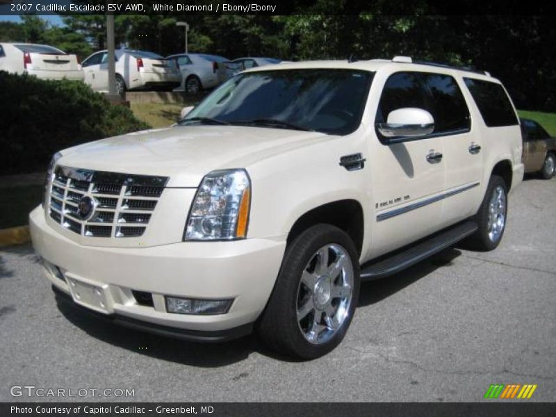 White Diamond / Ebony/Ebony 2007 Cadillac Escalade ESV AWD