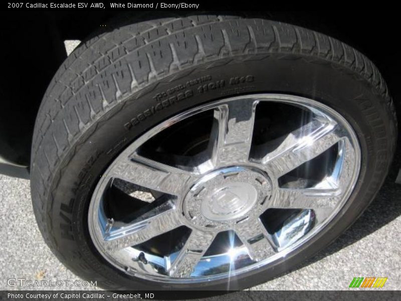 White Diamond / Ebony/Ebony 2007 Cadillac Escalade ESV AWD