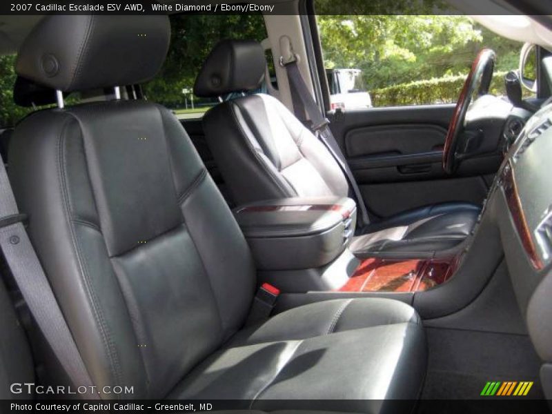 White Diamond / Ebony/Ebony 2007 Cadillac Escalade ESV AWD