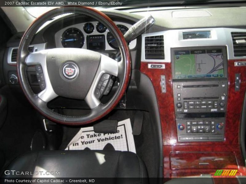 White Diamond / Ebony/Ebony 2007 Cadillac Escalade ESV AWD