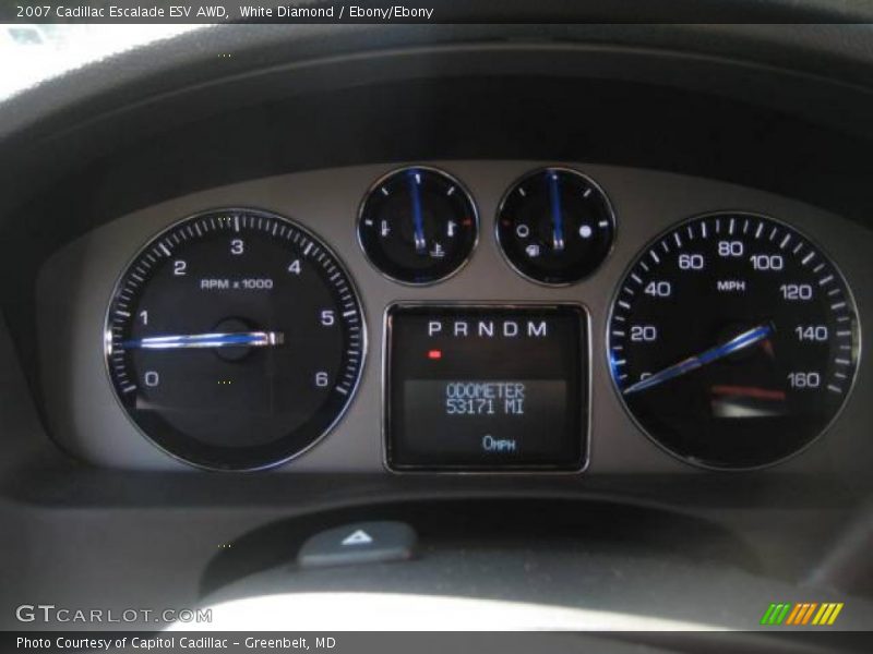 White Diamond / Ebony/Ebony 2007 Cadillac Escalade ESV AWD