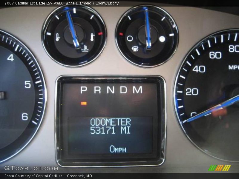 White Diamond / Ebony/Ebony 2007 Cadillac Escalade ESV AWD