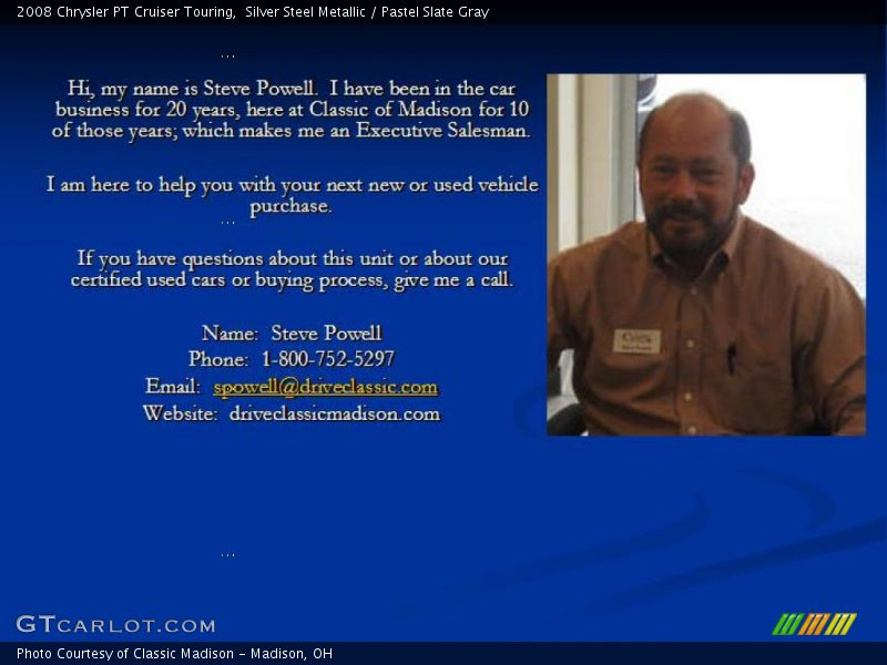 Silver Steel Metallic / Pastel Slate Gray 2008 Chrysler PT Cruiser Touring