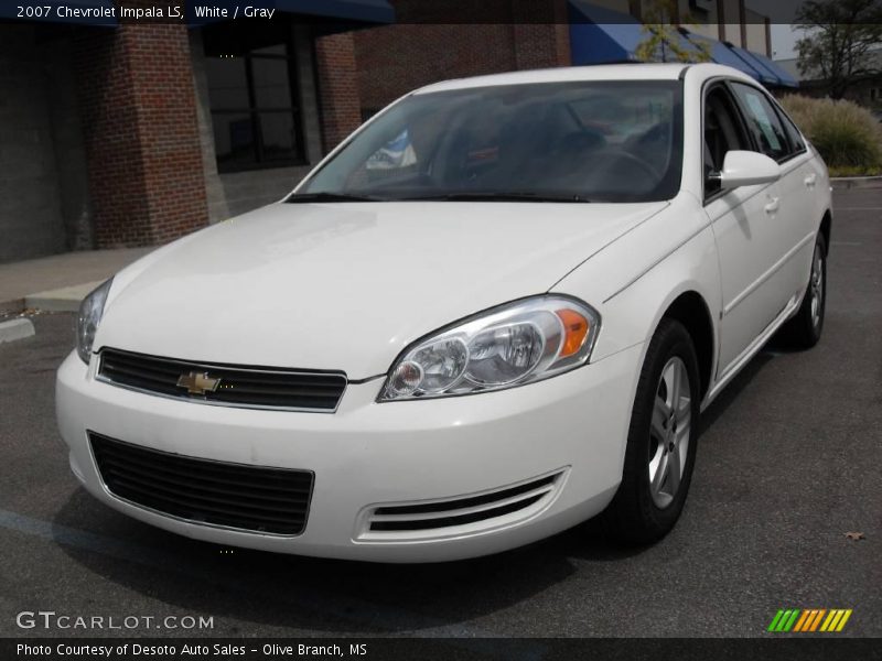 White / Gray 2007 Chevrolet Impala LS