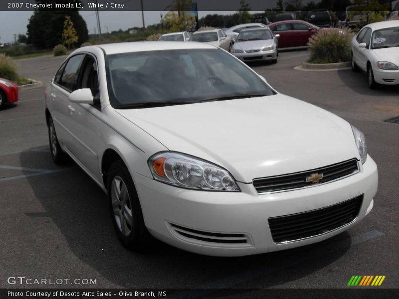 White / Gray 2007 Chevrolet Impala LS