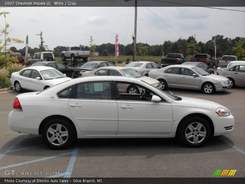 White / Gray 2007 Chevrolet Impala LS