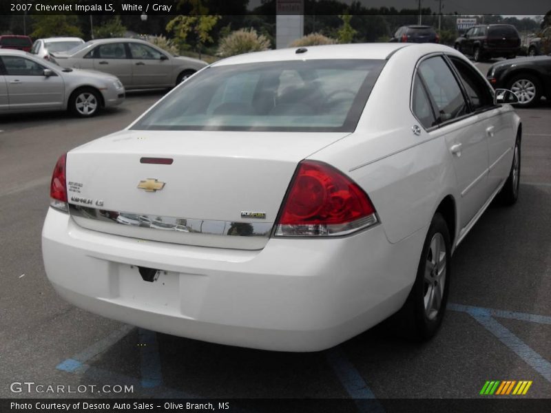 White / Gray 2007 Chevrolet Impala LS