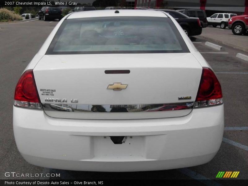 White / Gray 2007 Chevrolet Impala LS