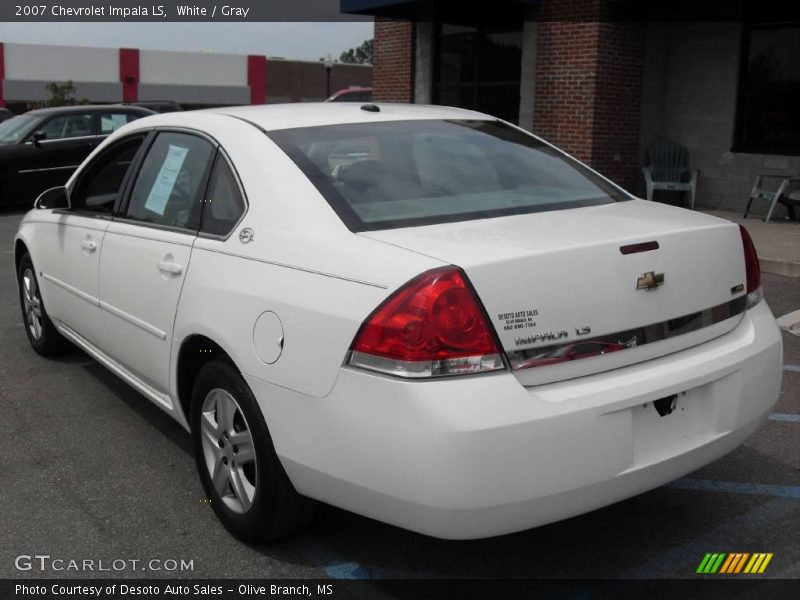 White / Gray 2007 Chevrolet Impala LS