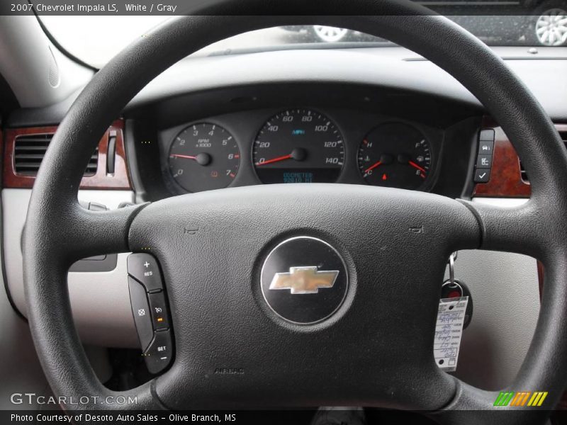 White / Gray 2007 Chevrolet Impala LS