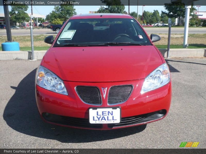 Crimson Red / Ebony 2007 Pontiac G6 V6 Sedan