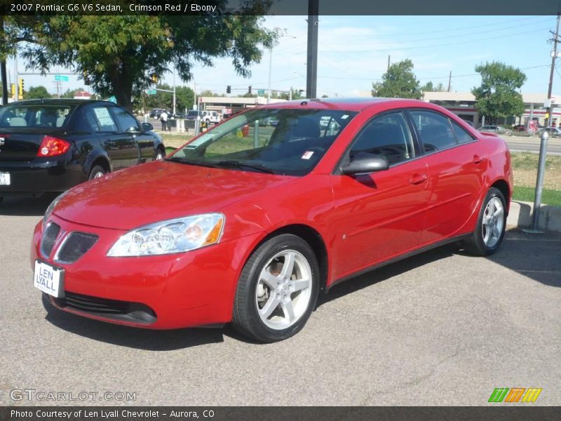 Crimson Red / Ebony 2007 Pontiac G6 V6 Sedan