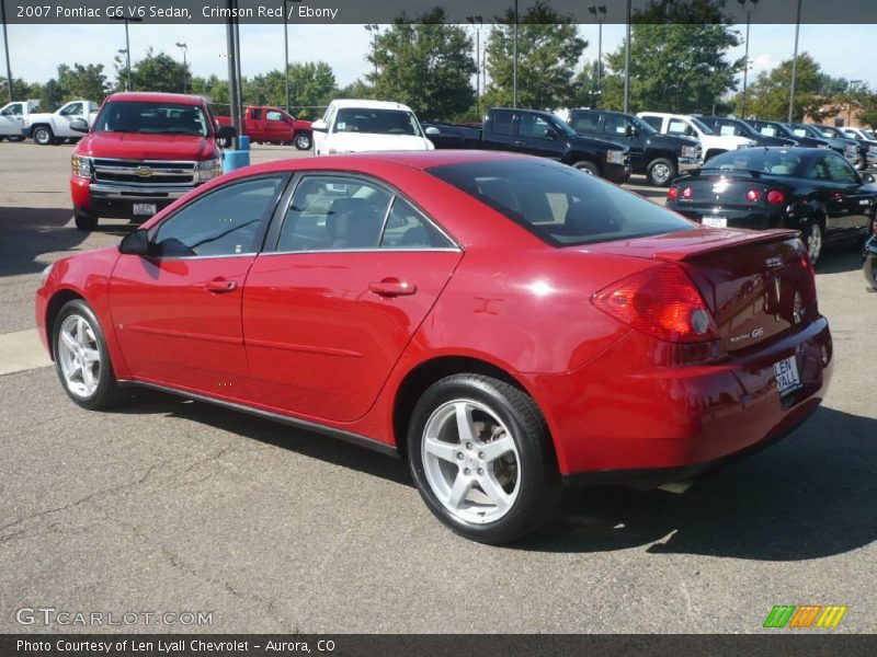 Crimson Red / Ebony 2007 Pontiac G6 V6 Sedan