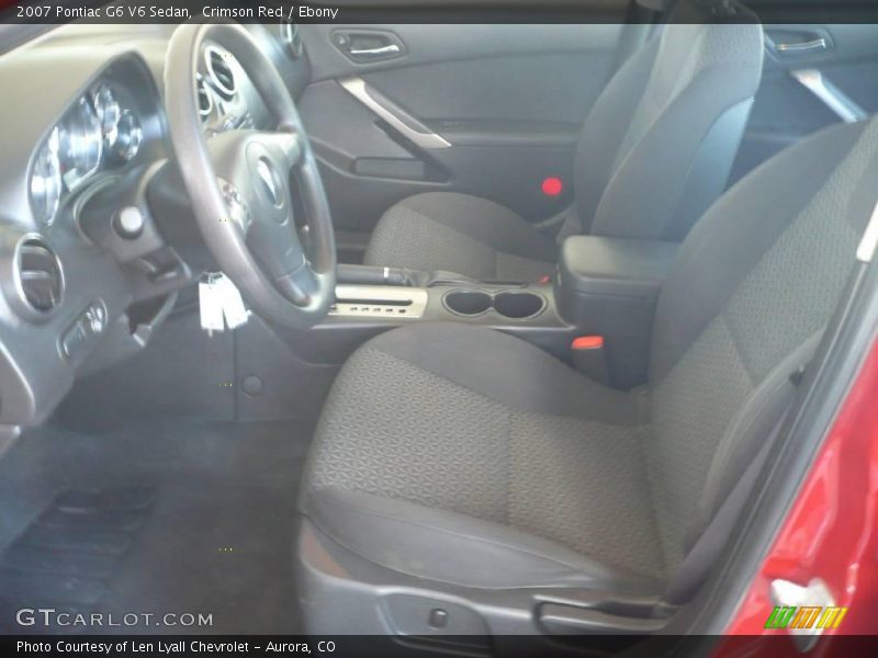 Crimson Red / Ebony 2007 Pontiac G6 V6 Sedan