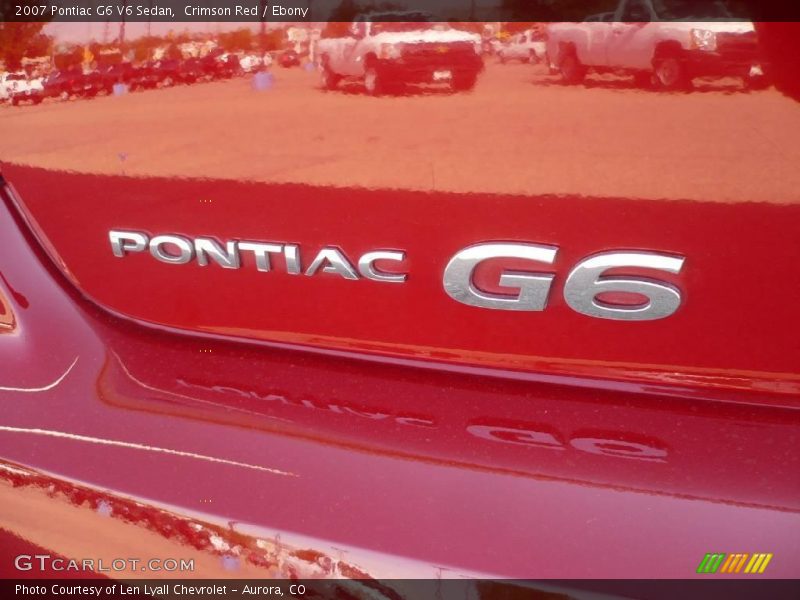 Crimson Red / Ebony 2007 Pontiac G6 V6 Sedan