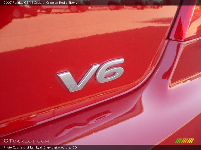 Crimson Red / Ebony 2007 Pontiac G6 V6 Sedan