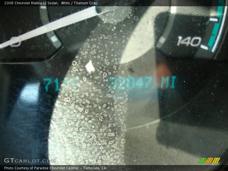 White / Titanium Gray 2008 Chevrolet Malibu LS Sedan