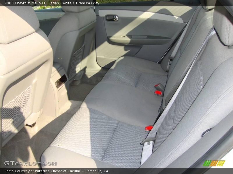 White / Titanium Gray 2008 Chevrolet Malibu LS Sedan