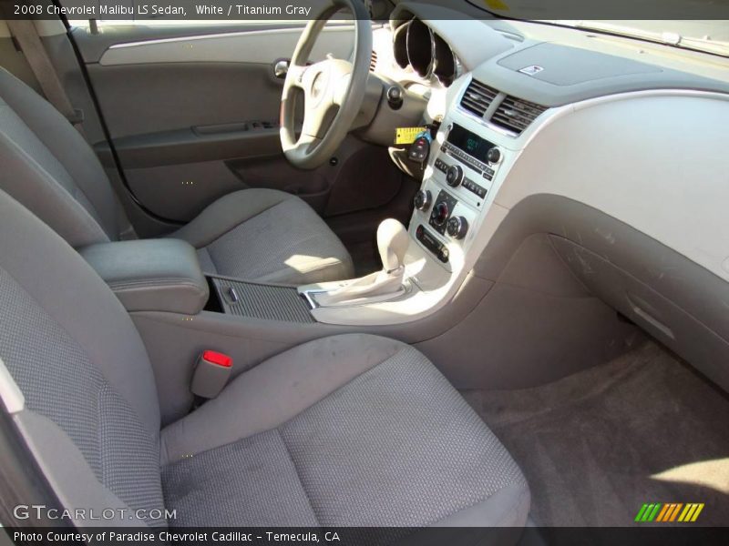 White / Titanium Gray 2008 Chevrolet Malibu LS Sedan