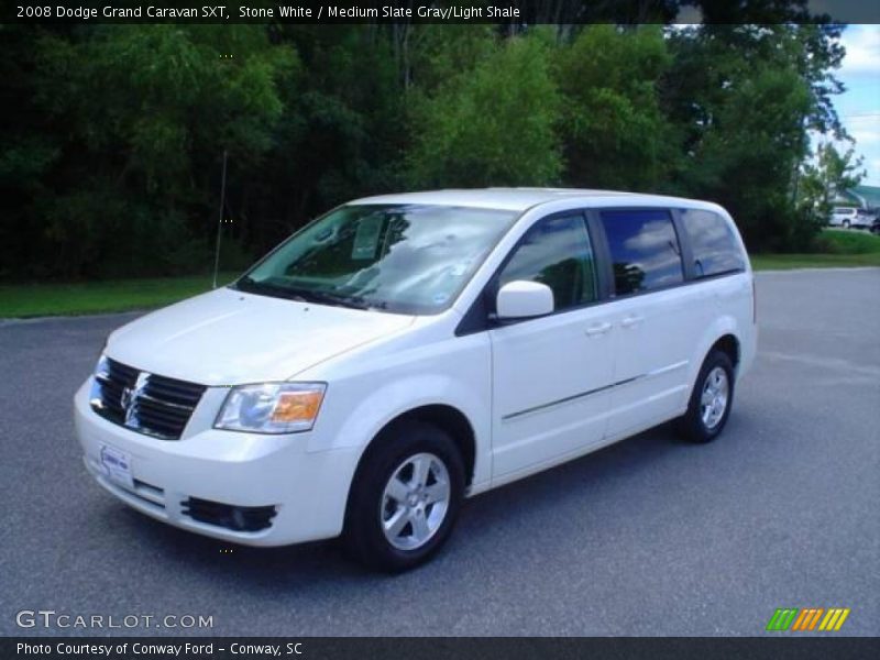 Stone White / Medium Slate Gray/Light Shale 2008 Dodge Grand Caravan SXT
